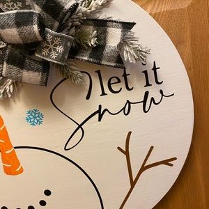 Snowman Winter Decor Sign! Handcrafted gift
